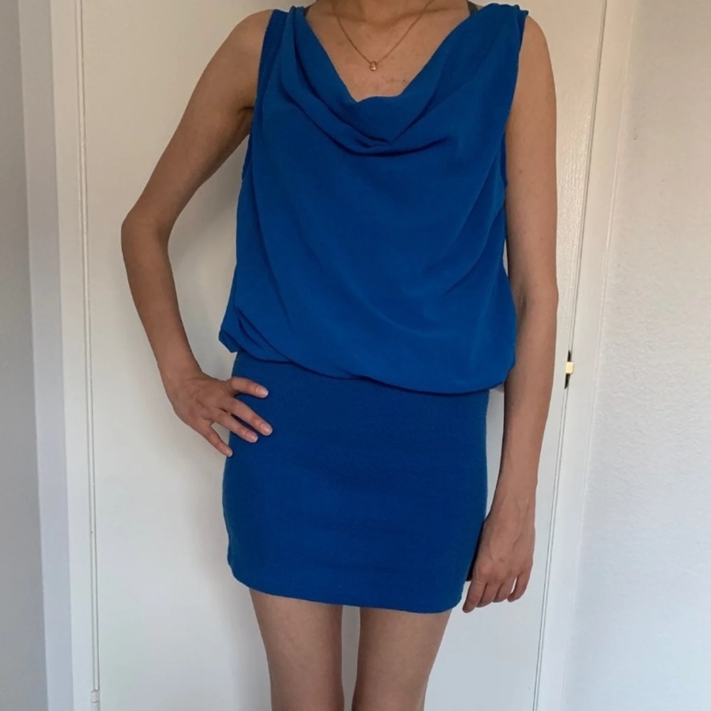 Zara Blue Open Back Dress